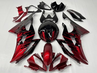 Venta Carenados Moto Yamaha YZF R6 2008-2016 - Rojo Negro Brillante Fade