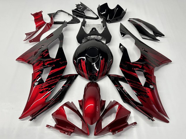 Venta Carenados Moto Yamaha YZF R6 2008-2016 - Rojo Negro Brillante Fade