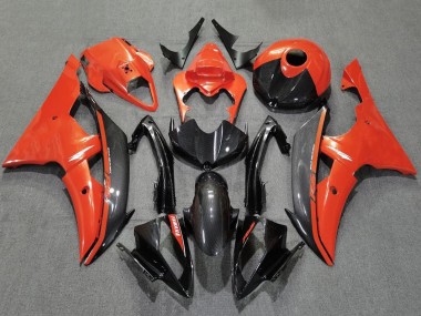 Venta Carenados Moto Yamaha YZF R6 2008-2016 - Naranja Negro FibraCarbono Estilo