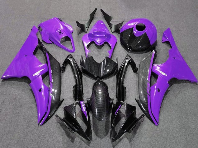 Venta Carenados Moto Yamaha YZF R6 2008-2016 - Púrpura Negro FibraCarbono Estilo