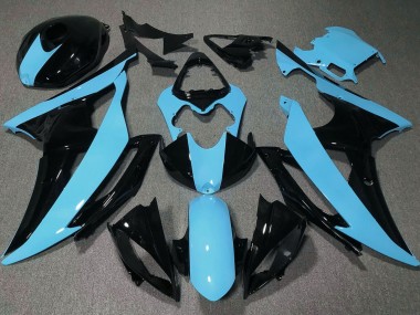 Venta Carenados Moto Yamaha YZF R6 2008-2016 - Azul Claro Negro Brillante