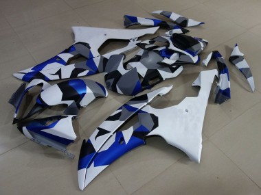 Venta Carenados Moto Yamaha YZF R6 2008-2016 - Blanco Azul Gris Camouflage