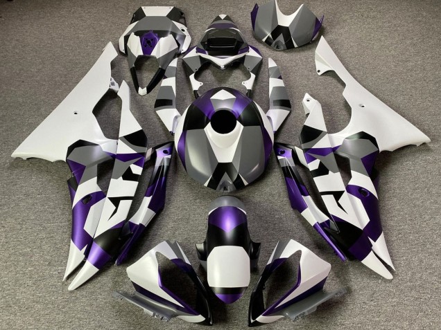 Venta Carenados Moto Yamaha YZF R6 2008-2016 - Blanco Púrpura Gris Negro Camouflage