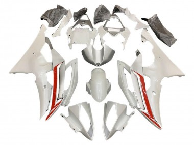 Venta Kits Carenado Moto Yamaha YZF R6 2008-2016 - Blanco Perla Rojo