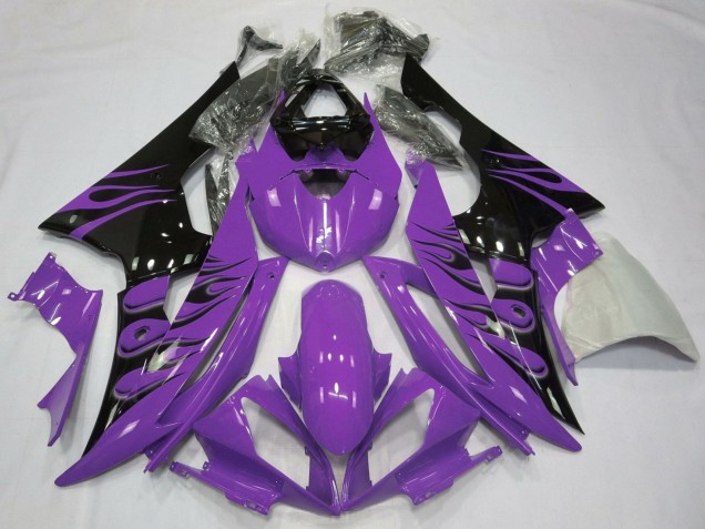 Venta Carenados Moto Yamaha YZF R6 2008-2016 - Púrpura Negro Brillante Llama