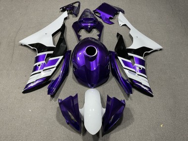 Venta Carenados Moto Yamaha YZF R6 2008-2016 - Blanco Púrpura Negro Raya
