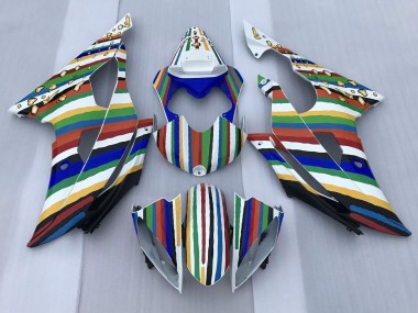 Venta Carenados Moto Yamaha YZF R6 2008-2016 - Blanco Azul Verde Amarillo Rojo Arcoíris Raya