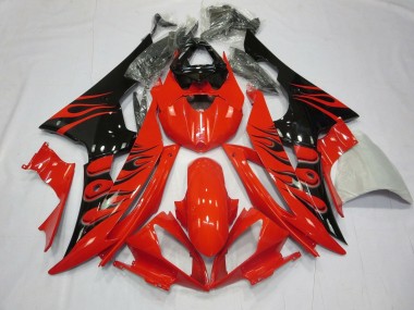 Venta Carenados Moto Yamaha YZF R6 2008-2016 - Rojo Negro Brillante Llama