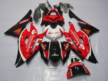 Venta Carenados Moto Yamaha YZF R6 2008-2016 - Blanco Rojo Negro Santander