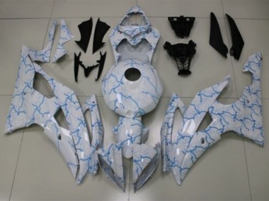 Venta Carenados Moto Yamaha YZF R6 2008-2016 - Blanco Azul Claro Iluminación