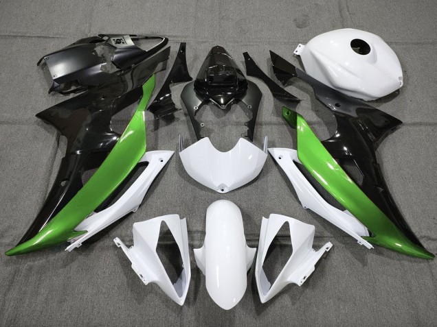 Venta Carenados Moto Yamaha YZF R6 2008-2016 - Blanco Verde Negro Brillante