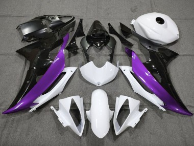 Venta Carenados Moto Yamaha YZF R6 2008-2016 - Blanco Púrpura Negro Brillante