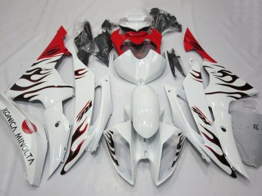 Venta Carenados Moto Yamaha YZF R6 2008-2016 - Blanco Rojo Negro Llama