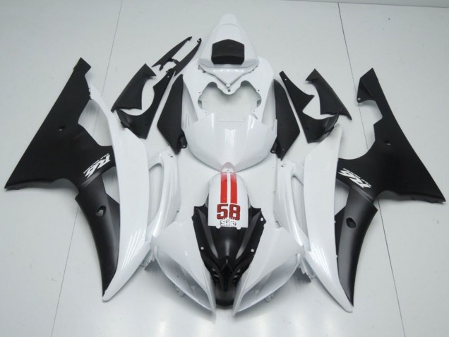 Venta Carenados Moto Yamaha YZF R6 2008-2016 - Blanco Rojo Negro Mate 58