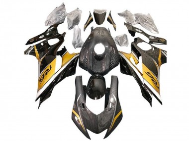 Venta Carenados Moto Yamaha YZF R6 2017-2023 - Oro Blanco Negro Falso FibraCarbono