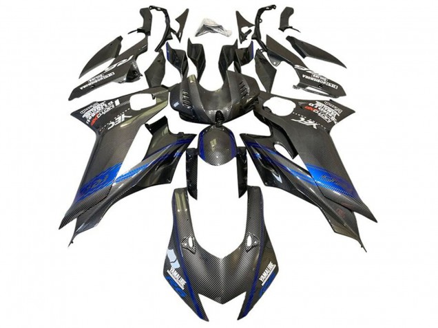 Venta Carenados Moto Yamaha YZF R6 2017-2023 - Azul Negro Falso FibraCarbono