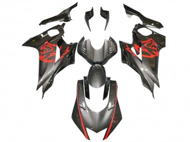 Venta Carenados Moto Yamaha YZF R6 2017-2023 - Rojo Negro Falso FibraCarbono