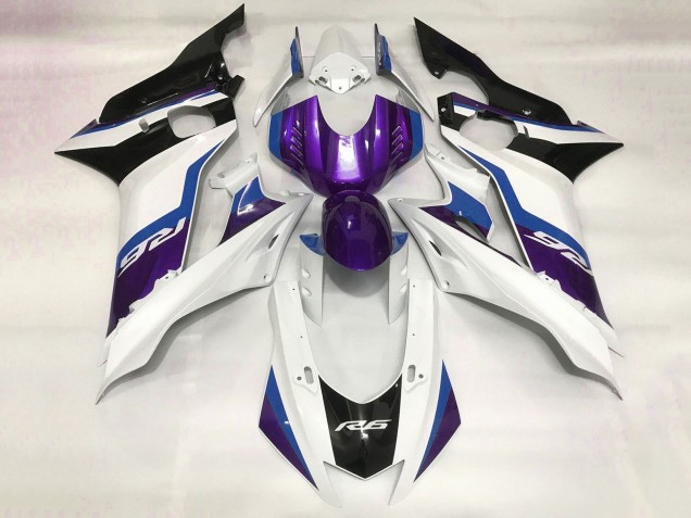 Venta Carenado Moto Yamaha YZF R6 2017-2023 - Blanco Azul Púrpura Negro