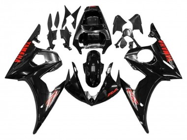 Venta Carenados Moto Yamaha YZF R6 2005 - Negro Brillante Rojo
