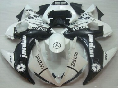 Venta Carenados Moto Yamaha YZF R6 2005 - Blanco Negro Brillante Jordan Dunlop