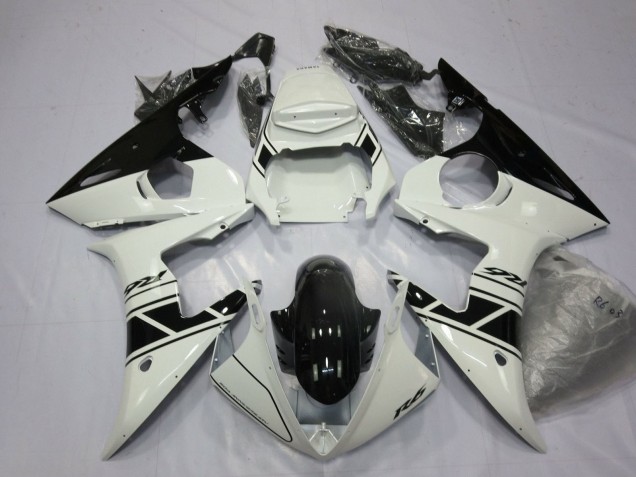 Venta Carenados Moto Yamaha YZF R6 2003-2004 - Blanco Negro Brillante