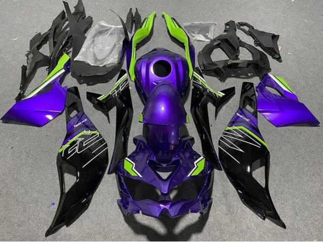 Venta Carenados Moto Kawasaki ZX4R ZX-4RR 2019-2025 - Púrpura Verde Negro