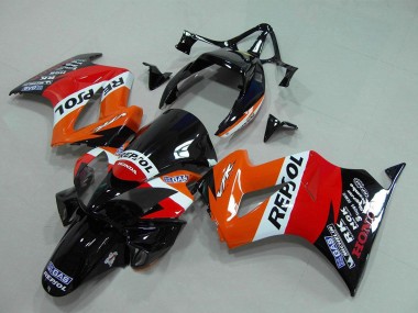 Venta Carenado Moto Honda VFR 800 2002-2013 - Naranja Blanco Rojo Negro Brillante Repsol