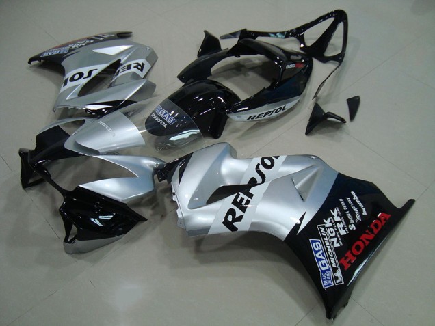 Venta Carenado Moto Honda VFR 800 2002-2013 - Plata Negro Brillante Repsol