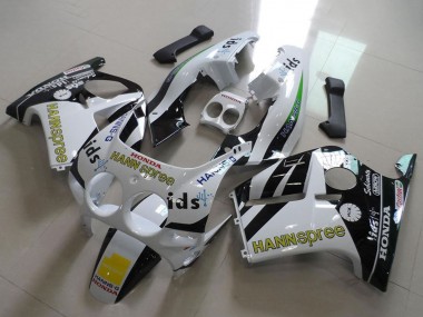 Venta Carenados Moto Honda CBR250RR MC19 1988-1989 - Blanco Amarillo Negro Brillante Hannspree