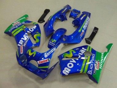 Venta Carenados Moto Honda CBR250RR MC19 1988-1989 - Azul Verde Blanco MoviStar Rojo Castrol