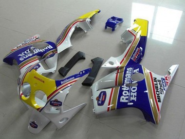 Venta Carenados Moto Honda CBR250RR MC19 1988-1989 - Blanco Amarillo Azul Rothmans