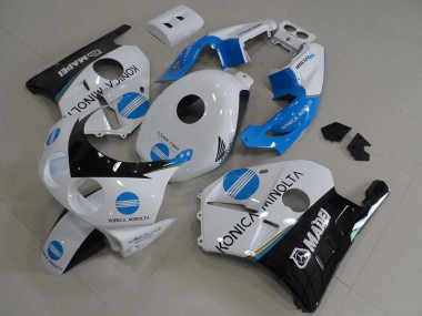 Venta Carenados Moto Honda CBR250RR MC22 1990-1998 - Blanco Azul Negro Brillante Konica Minolta