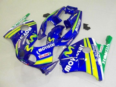 Venta Carenados Moto Honda CBR250RR MC22 1990-1998 - Azul Amarillo Verde MoviStar Castrol