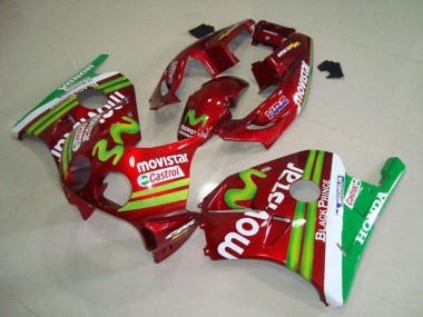Venta Carenados Moto Honda CBR250RR MC22 1990-1998 - Rojo Blanco Verde MoviStar