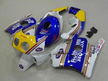 Venta Carenados Moto Honda CBR250RR MC22 1990-1998 - Blanco Azul Amarillo Rothmans