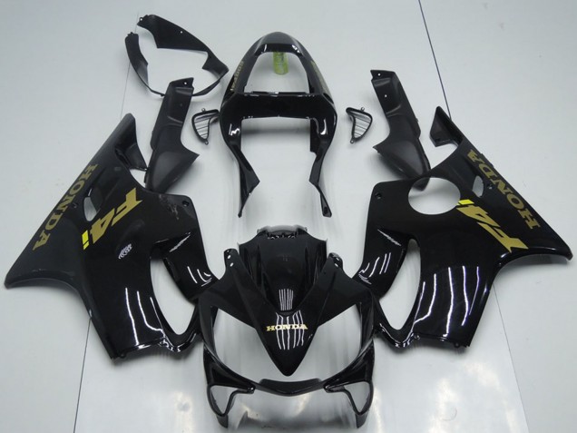 Venta Carenados Moto Honda CBR600 F4i 2001-2003 - Negro Brillante Oro Calcomanías