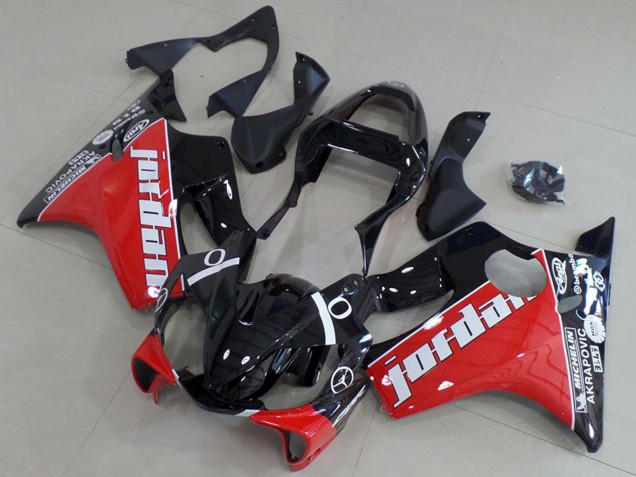 Venta Carenados Moto Honda CBR600 F4i 2001-2003 - Negro Brillante Rojo Blanco Jordan
