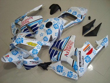 Venta Carenados Moto Honda CBR600RR 2003-2004 - Blanco Azul Rojo Nastro Azzurro