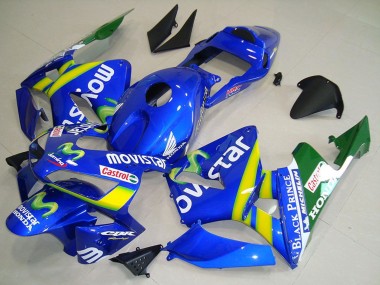 Venta Carenado Moto Honda CBR600RR 2003-2004 - Azul Amarillo Verde MoviStar