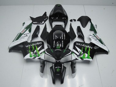 Venta Carenado Moto Honda CBR600RR 2005-2006 - Negro Brillante Blanco Verde Monstruo