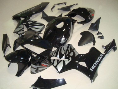 Venta Carenados Moto Honda CBR600RR 2005-2006 - Negro Brillante Plata Llama