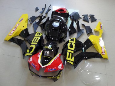 Venta Carenados Moto Honda CBR600RR 2013-2023 - Amarillo Rojo Negro Brillante Geico