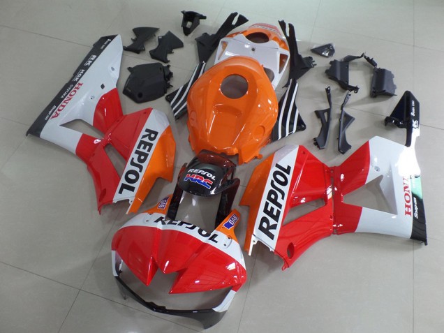 Venta Kits Carenado Moto Honda CBR600RR 2013-2023 - Naranja Blanco Rojo Negro Brillante Repsol