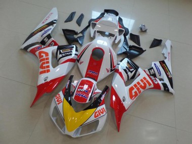 Venta Carenados Moto Honda CBR1000RR 2006-2007 - Blanco Rojo Amarillo Negro Brillante Givi HRC