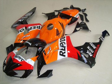 Venta Carenados Moto Honda CBR1000RR 2006-2007 - Naranja Blanco Rojo Negro Brillante New Repsol