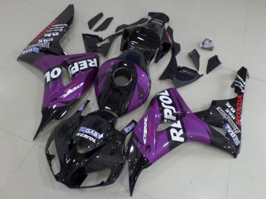 Venta Carenados Moto Honda CBR1000RR 2006-2007 - Negro Brillante Púrpura Repsol