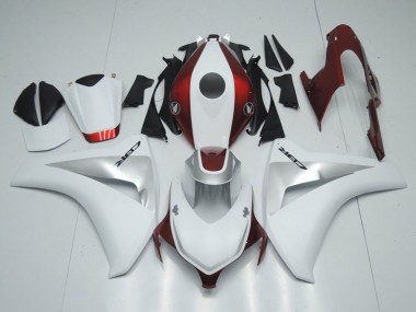 Venta Carenados Moto Honda CBR1000RR 2008-2011 - Blanco Plata Rojo Caramelo