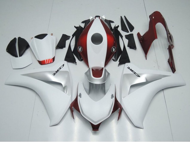 Venta Carenados Moto Honda CBR1000RR 2008-2011 - Blanco Plata Rojo Caramelo