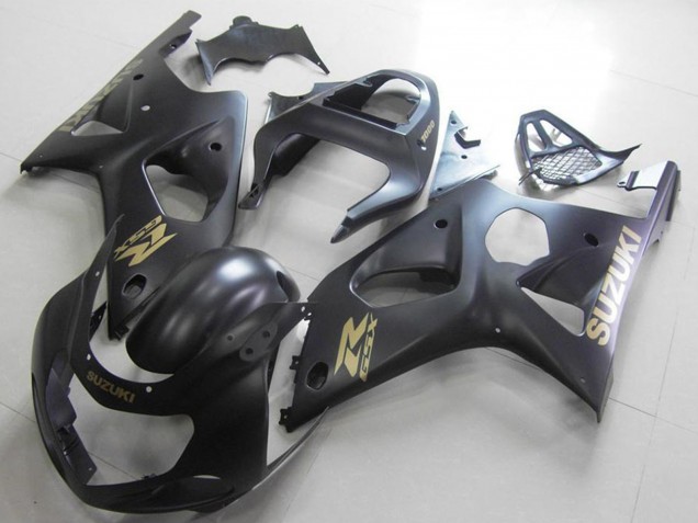 Venta Carenados Moto Suzuki GSXR 1000 2000-2002 - Negro Mate Oro Calcomanía