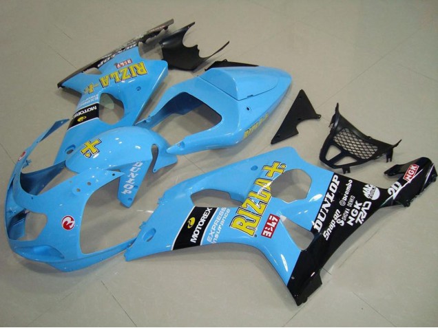 Venta Carenados Moto Suzuki GSXR 1000 2000-2002 - Azul Claro Amarillo Negro Rizla